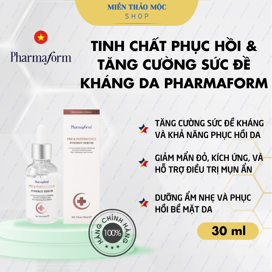 Tinh chất phục hồi tăng cường sức đề kháng da PHARMAFORM PRE & POSTBIOTICS SYNERGY SERUM 30ml